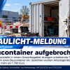 Sangerhausen – Baucontainer aufgebrochen